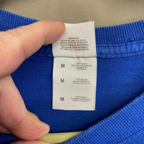 Edmonton Canada Alberta Blue Graphic T-Shirt FOTL Heavy Cotton Size Medium - Picture 5 of 5